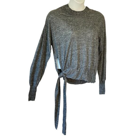 Isabel Marant Etoile Linen Jumper Sweater Marled Grey Drop Shoulder Side Tie Med - Picture 1 of 7